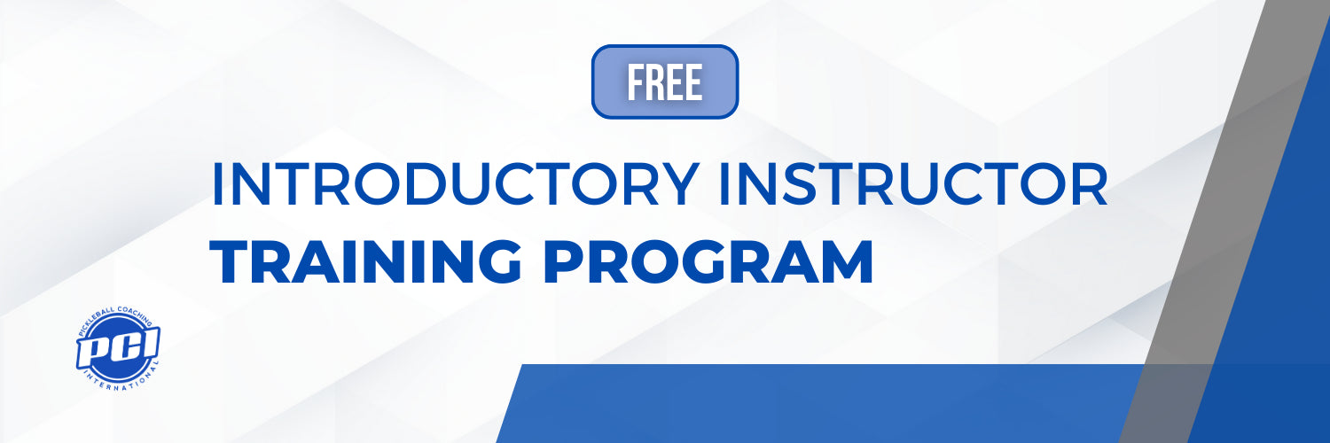 Promotional banner showing 'FREE' and headline 'Introductory Instructor Training Program' with PCI logo